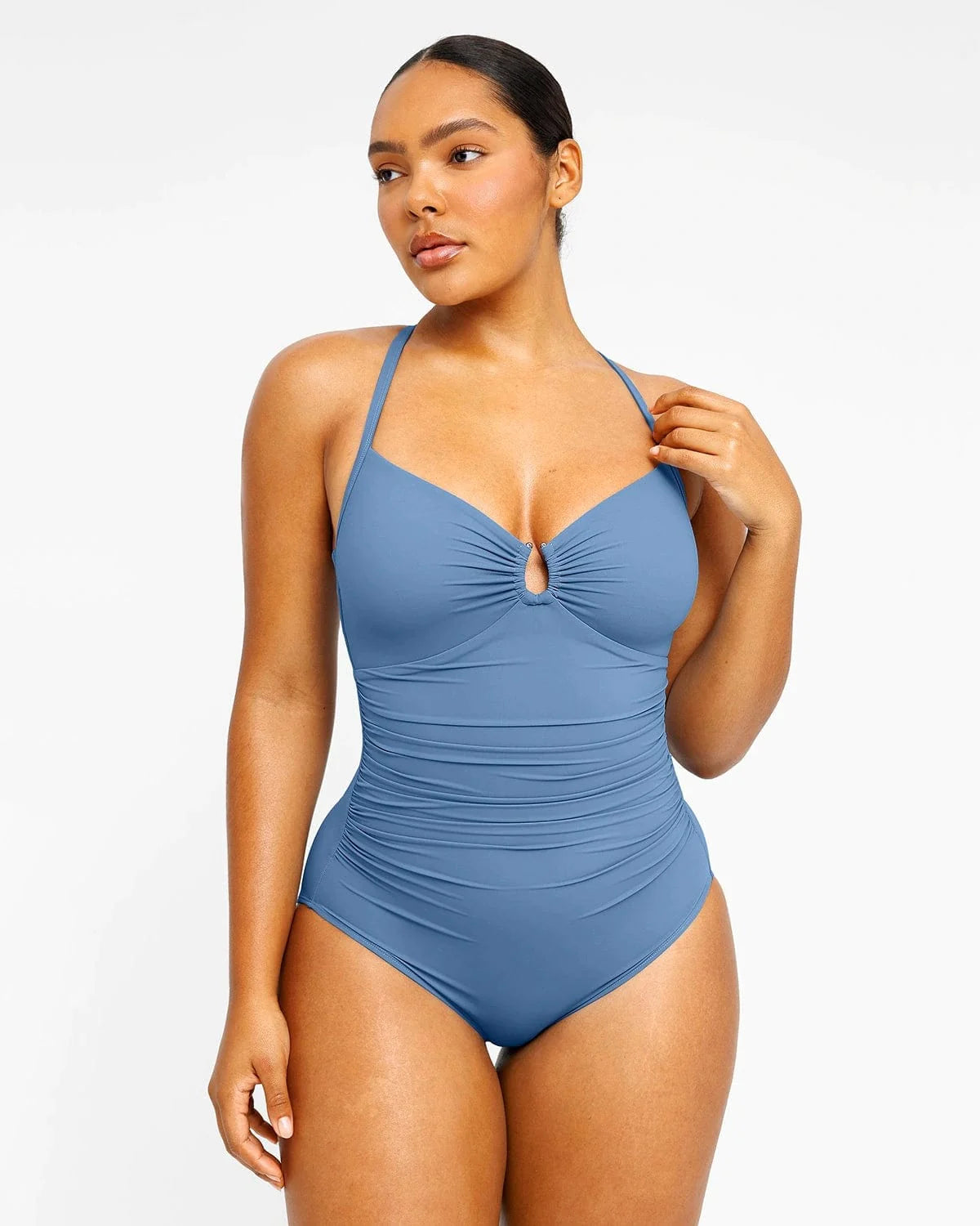 Smart Sculpt U-Ring Cut Out Shaping Swimsuit