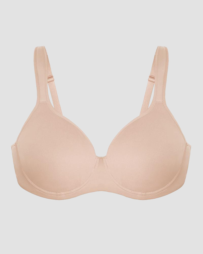 Soft Plus Size Full Coverage Unlined Minimizer Bra - Beige
