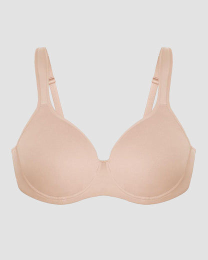 Soft Plus Size Full Coverage Unlined Minimizer Bra - Beige