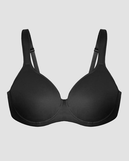 Soft Plus Size Full Coverage Unlined Minimizer Bra - Black