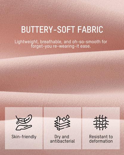Wireless V-Neck Back & Side Smoothing Bra - Pink