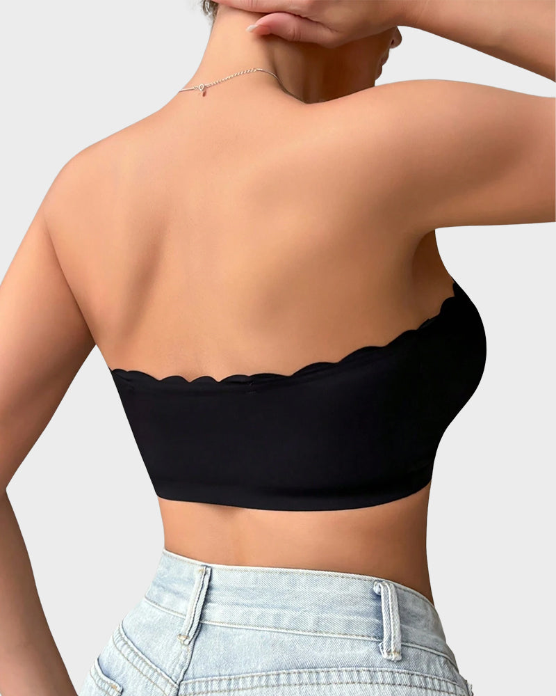Strapless Front Closure Leopard Print Bra - Leopard