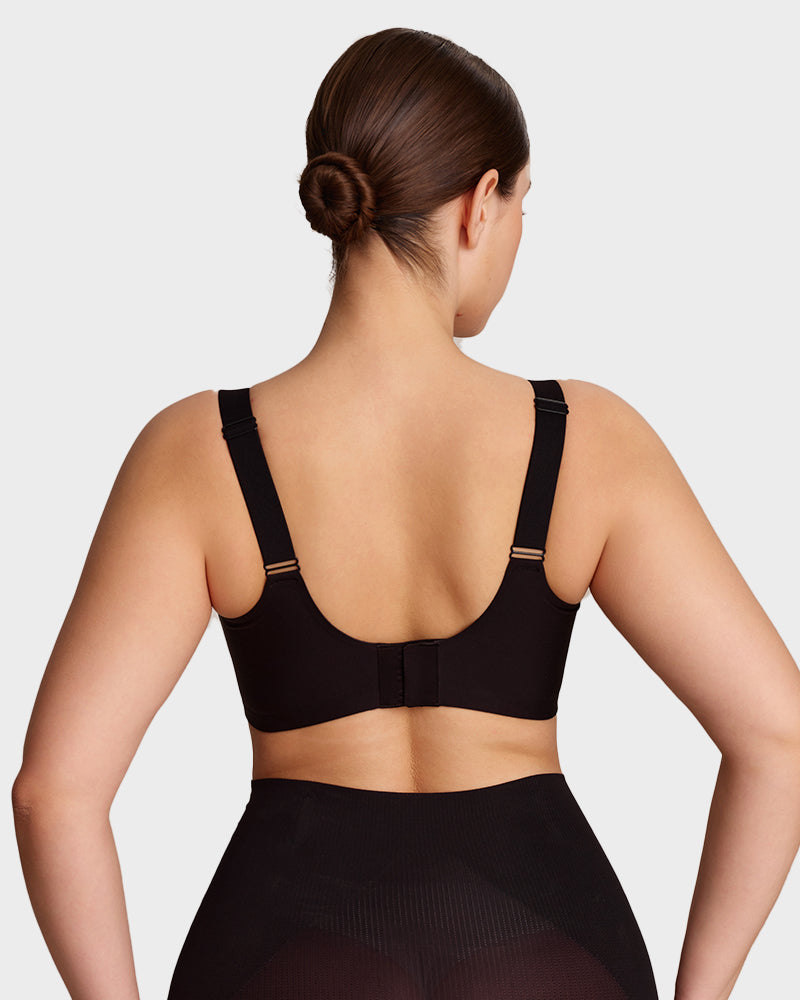 Womens Wireless Bras V Mesh Comfortable Bralette Supportive - Black