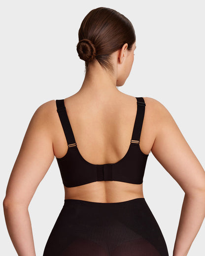 Womens Wireless Bras V Mesh Comfortable Bralette Supportive - Black