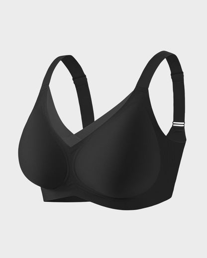 Womens Wireless Bras V Mesh Comfortable Bralette Supportive - Black