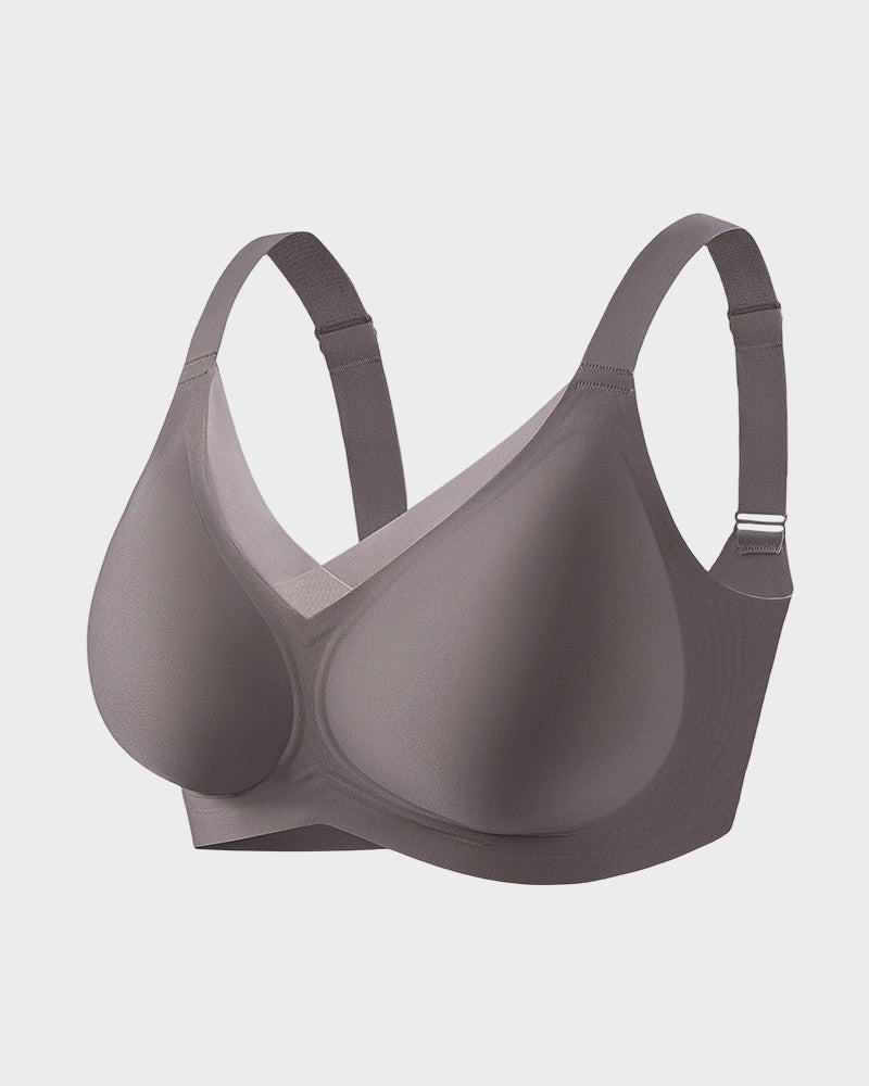 Womens Wireless Bras V Mesh Comfortable Bralette Supportive - Grey