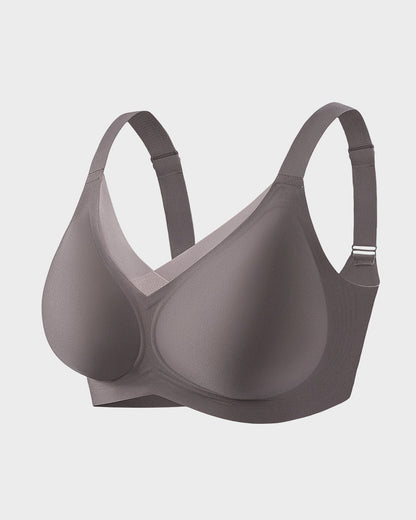 Womens Wireless Bras V Mesh Comfortable Bralette Supportive - Grey