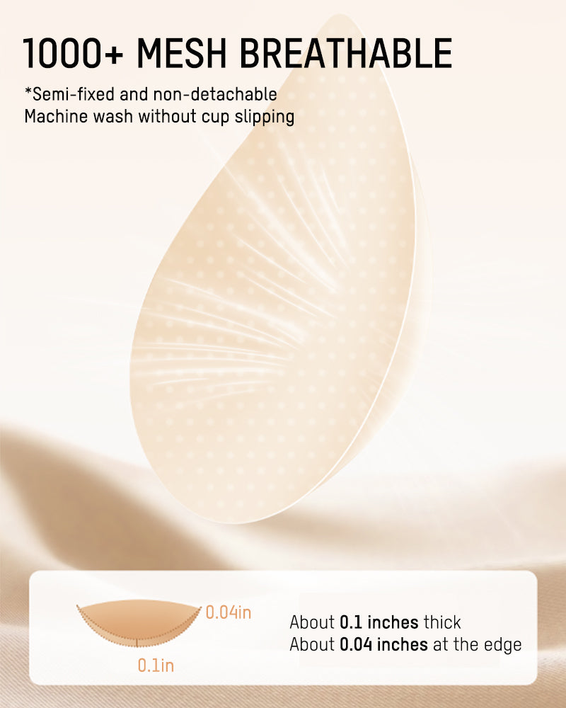 Womens Wireless Bras V Mesh Comfortable Bralette Supportive - Nude