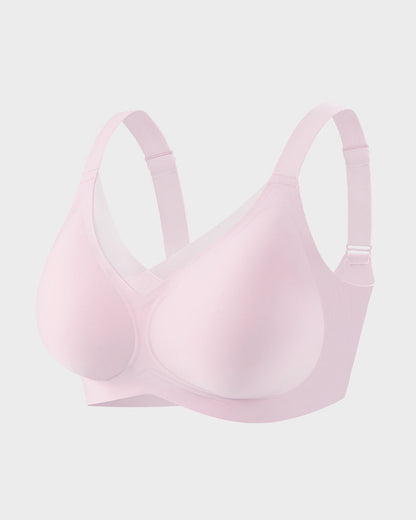 Womens Wireless Bras V Mesh Comfortable Bralette Supportive - Pink