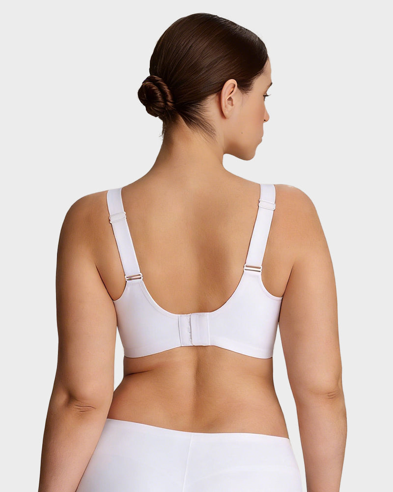 Womens Wireless Bras V Mesh Comfortable Bralette Supportive - White