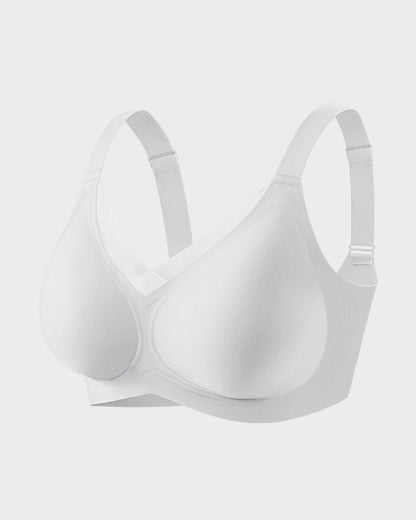 Womens Wireless Bras V Mesh Comfortable Bralette Supportive - White