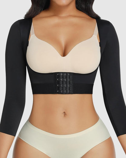 Compressing Arm + Bust Shaper in black