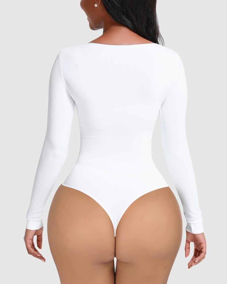 Body Suit Long Sleeve Thong