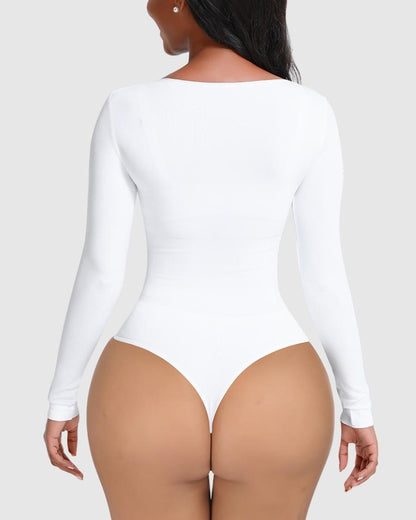 Body Suit Long Sleeve Thong