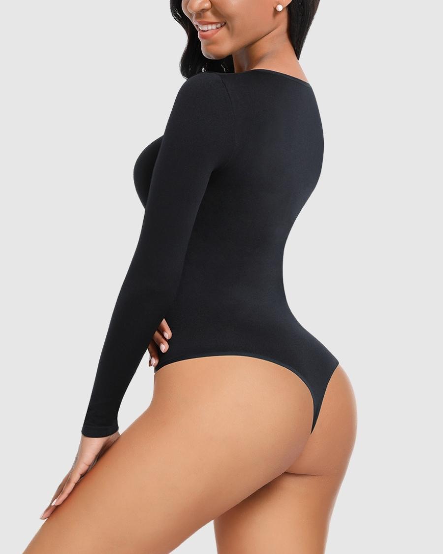 Body Suit Long Sleeve Thong