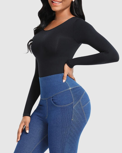 Body Suit Long Sleeve Thong
