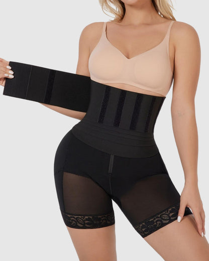 Latex Band Shaper Shorts in black