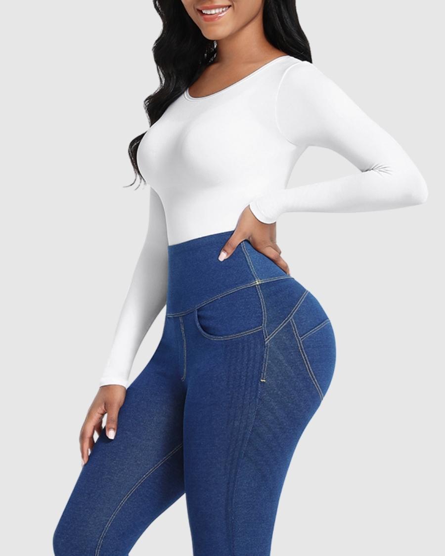 Body Suit Long Sleeve Thong