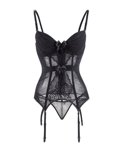 Floral Lace Bustier Set