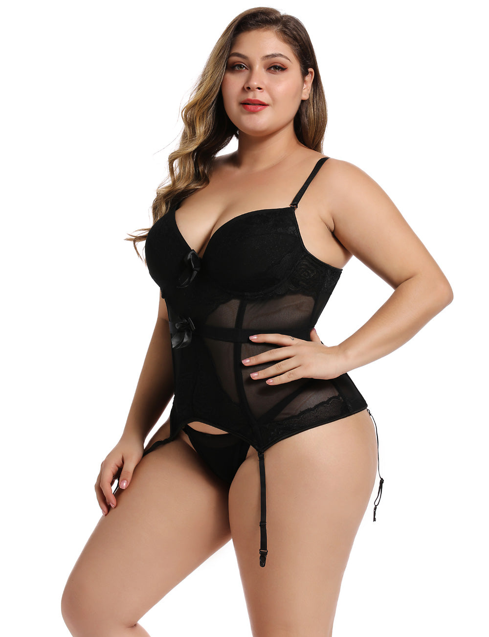 Floral Lace Bustier Set