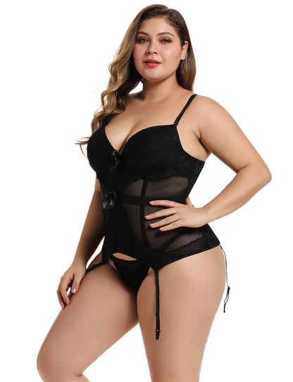 Floral Lace Bustier Set