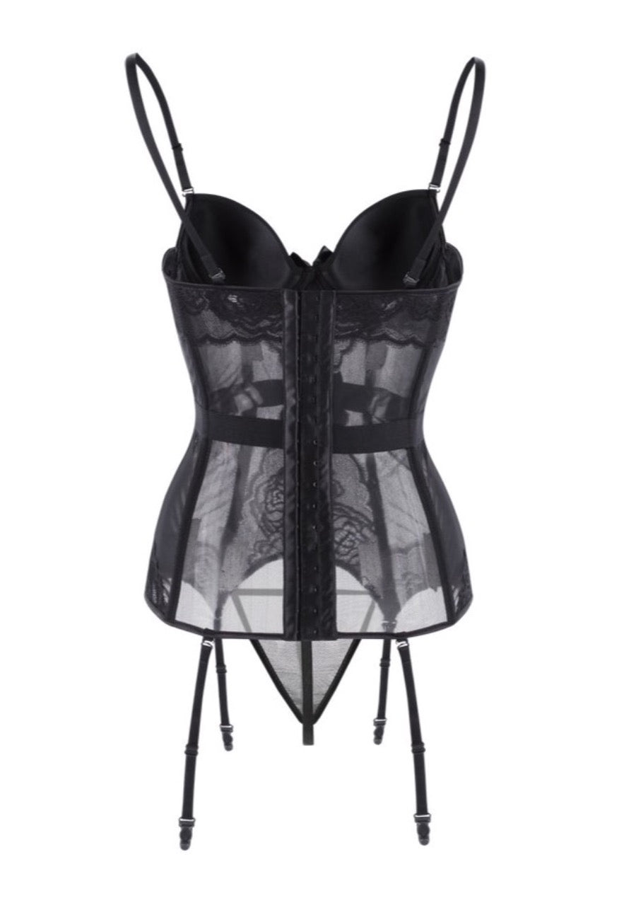 Floral Lace Bustier Set