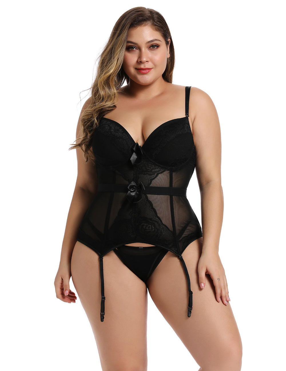 Floral Lace Bustier Set