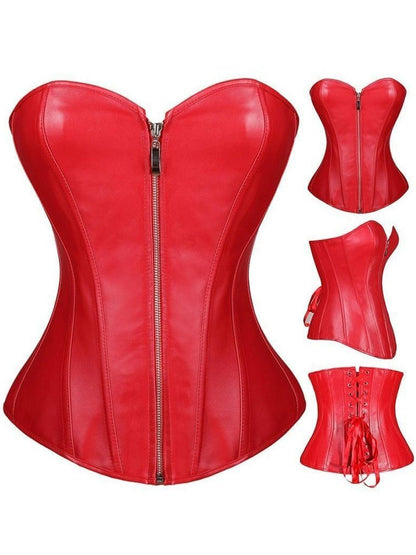 Corset Bustier Zipper corset Red / S Hourglass Gal