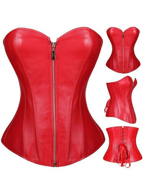 Corset Bustier Zipper corset Red / S Hourglass Gal
