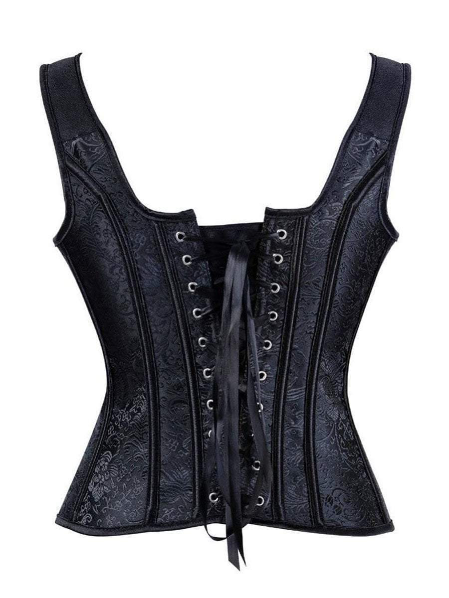 Corset Vest Lace-up Gothic Jacquard corset Hourglass Gal