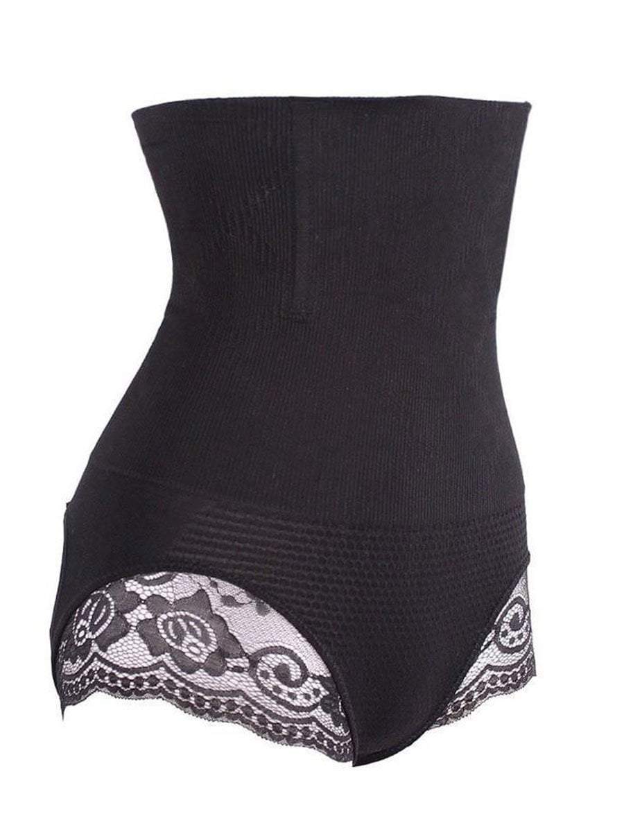 High Waist Boned Shaping Boyshort with Open-Rear-Lift Butt Lifter Hourglass Gal