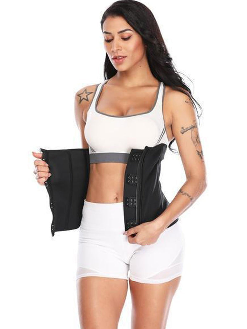 Unisex Neoprene Zip Up Waist Trainer – Underbust Shapewear With Inner Pocket – 4 Spiral Steel Boned - View #5