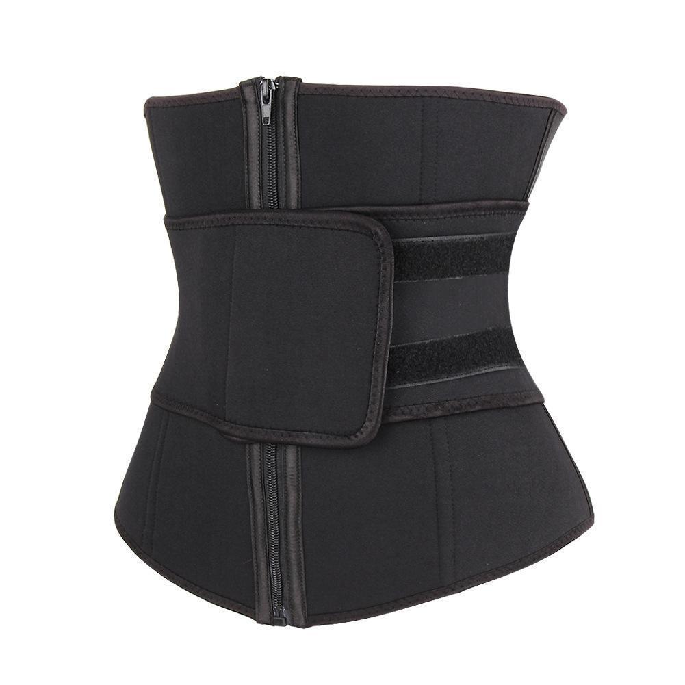 Latex Zipper Waist Shaper With Belt waist trainer Hourglass Gal