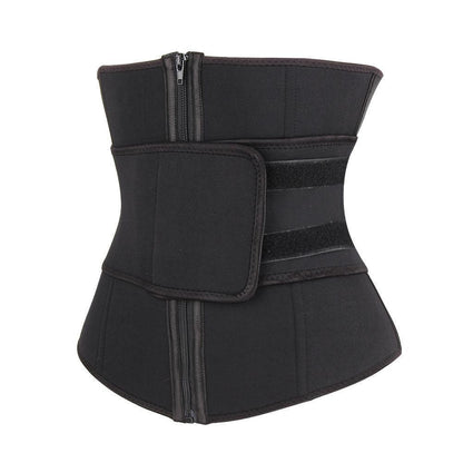 Latex Zipper Waist Shaper With Belt waist trainer Hourglass Gal