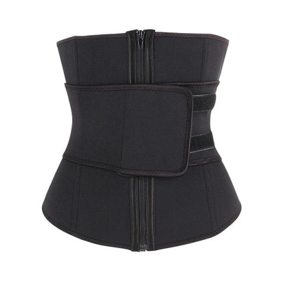 Latex Zipper Waist Shaper With Belt waist trainer Hourglass Gal