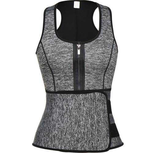 Neoprene Zip-up Waist Trainer Sweat Vest Active wear Hourglass Gal