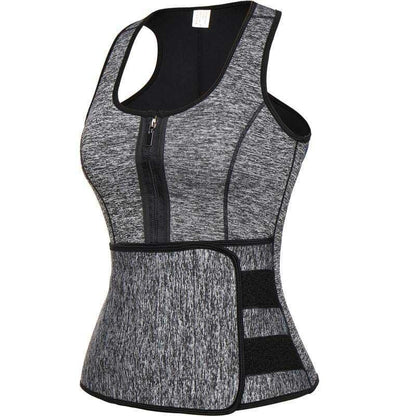 Neoprene Zip-up Waist Trainer Sweat Vest Active wear Hourglass Gal