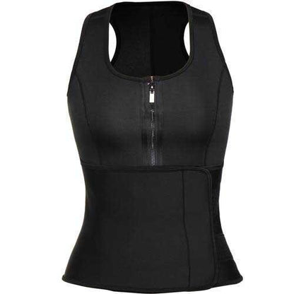 Neoprene Zip-up Waist Trainer Sweat Vest Active wear Hourglass Gal