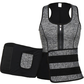 Neoprene Zip-up Waist Trainer Sweat Vest Active wear Hourglass Gal