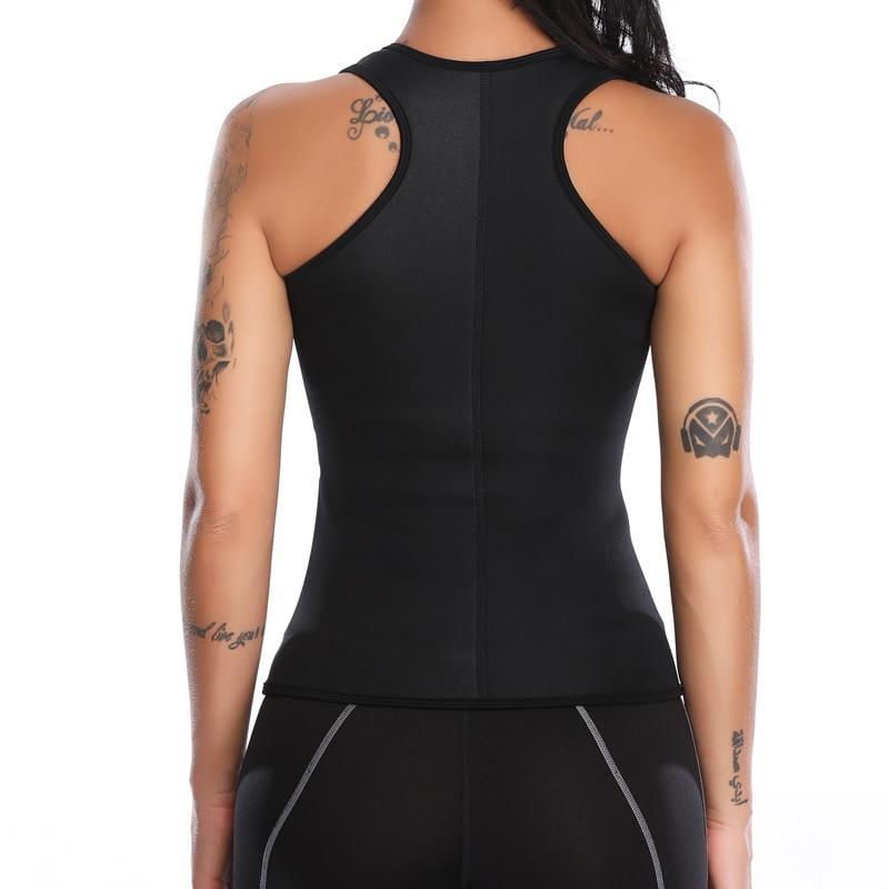 Neoprene Zip-up Waist Trainer Sweat Vest Active wear Hourglass Gal