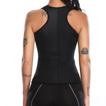 Neoprene Zip-up Waist Trainer Sweat Vest Active wear Hourglass Gal