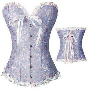 Sexy Lace-Up Bustier Boned Corset corset Blue / 2XL Hourglass Gal